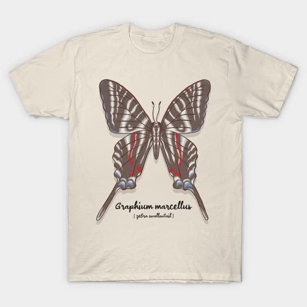 Zebra Swallowtail T-Shirt by Sepheria